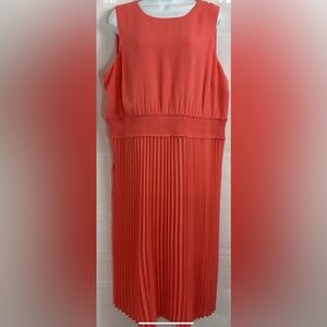 Croft & Barrow Pleated Coral NWT 2X Dress